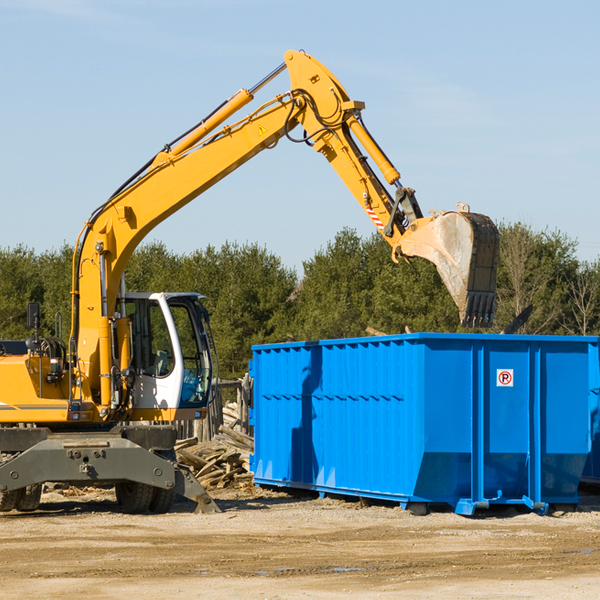 what size residential dumpster rentals are available in Warren County New Jersey